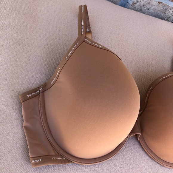 Victoria’s Secret T-Shirt Lightly Lined Full Coverage Tan Bra 40DD - Picture 3 of 16